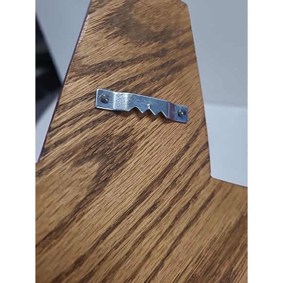 Wood Wall Cross Crucifix Oak Crochet 13" x 9" Hanging Decor Handmade Religious - Picture 13 of 13